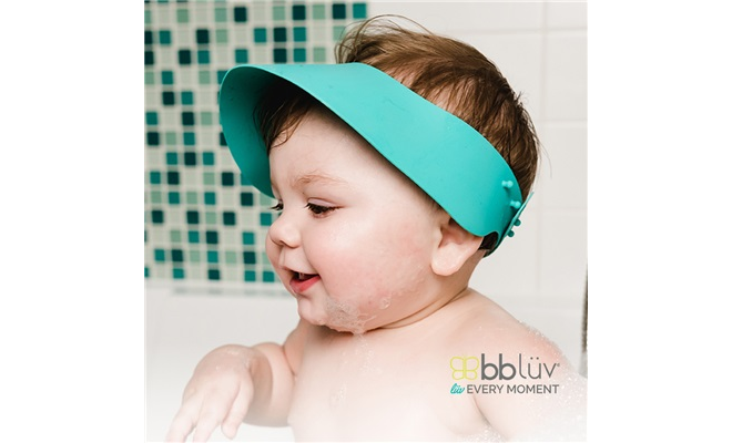 BBLUV 矽膠幼兒浴帽 粉藍色