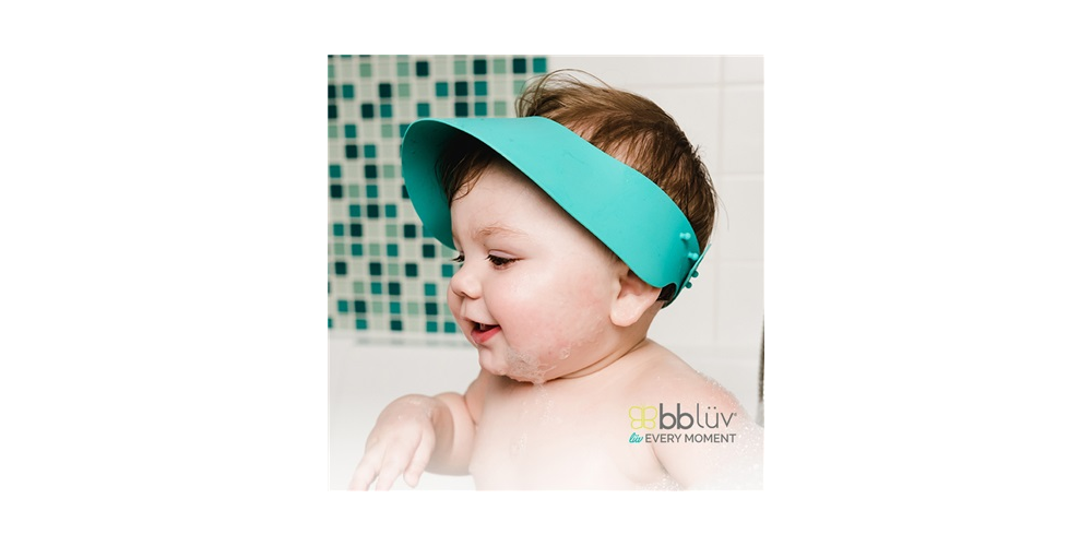 BBLUV 矽膠幼兒浴帽 粉藍色