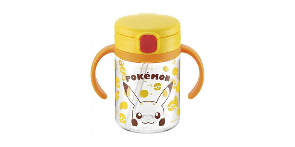 日本Richell吸管水杯及有蓋吸管杯套裝-皮卡超圖案